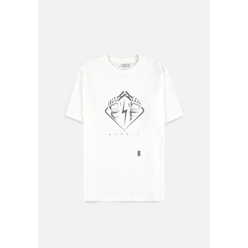 6 Siege - Raised Print T-shirt Homme - Blanc